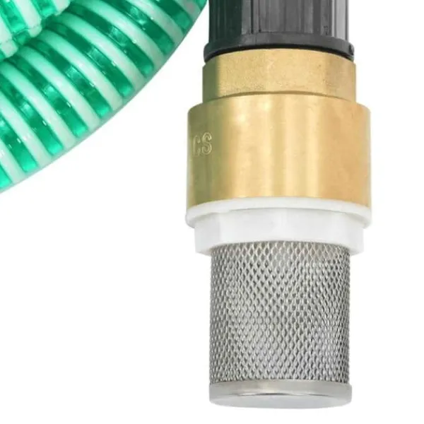 vidaXL sugslang med mässingsanslutningar Grön 1,1" 20 m PVC 151050