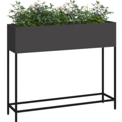Sale Svart Metall Stor Krukor Metallkruka Rektangulär Modern Krukor & Växtbehållare