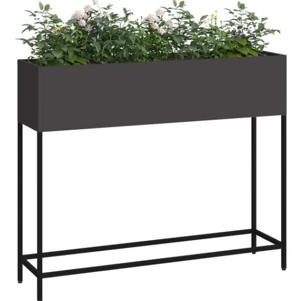 Sale Svart Metall Stor Krukor Metallkruka Rektangulär Modern Krukor & Växtbehållare