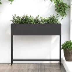 Sale Svart Metall Stor Krukor Metallkruka Rektangulär Modern Krukor & Växtbehållare