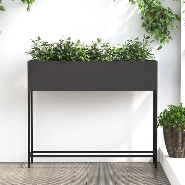 Sale Svart Metall Stor Krukor Metallkruka Rektangulär Modern Krukor & Växtbehållare