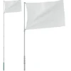 vidaXL Teleskopisk flaggstång silver 5,55 m aluminium