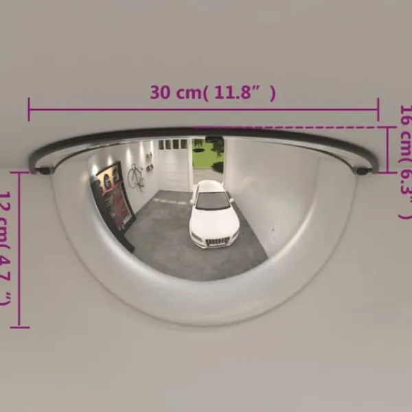 vidaXL Trafikspeglar kupol 2 st Ø30 cm 180° akryl - Väg- & trafikskyltar