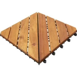 Hot Trall 10 st 30x30 cm massivt akaciaträ - Golvbeläggning Trädgårdsprydnader