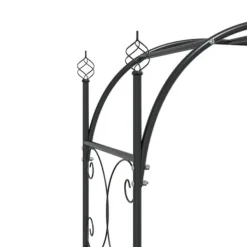 Sale Trädgårdsbåge med grind svart 108x45x235 cm stål - Bersåer, spaljéer & pergolor Valvbågar, Spaljéer, Bersåer & Pergolor