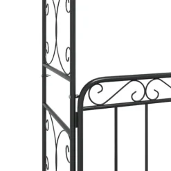Sale Trädgårdsbåge med grind svart 108x45x235 cm stål - Bersåer, spaljéer & pergolor Valvbågar, Spaljéer, Bersåer & Pergolor