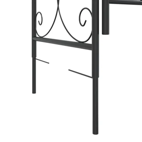 Sale Trädgårdsbåge med grind svart 108x45x235 cm stål - Bersåer, spaljéer & pergolor Valvbågar, Spaljéer, Bersåer & Pergolor