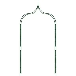 vidaXL Trädgårdsbåge mörkgrön 120x38x258 cm järn - Bersåer, spaljéer & pergolor