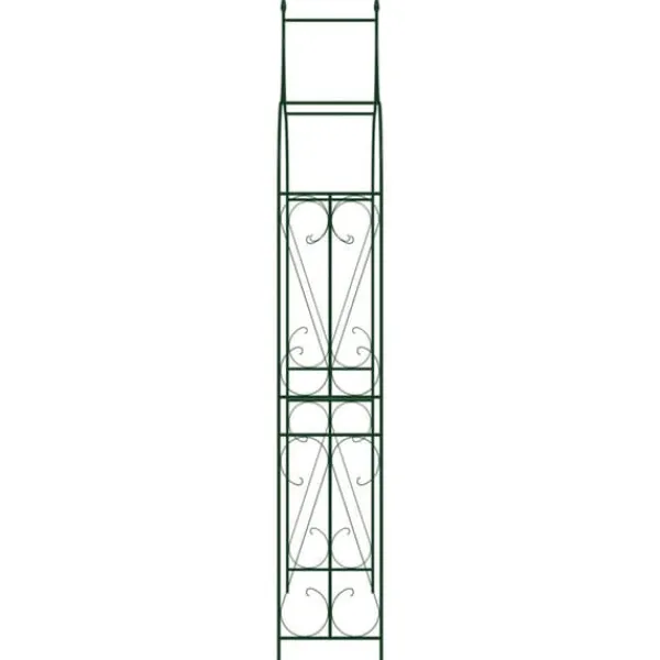 vidaXL Trädgårdsbåge mörkgrön 120x38x258 cm järn - Bersåer, spaljéer & pergolor