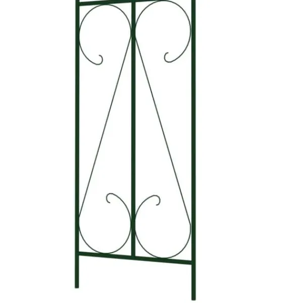 vidaXL Trädgårdsbåge mörkgrön 120x38x258 cm järn - Bersåer, spaljéer & pergolor