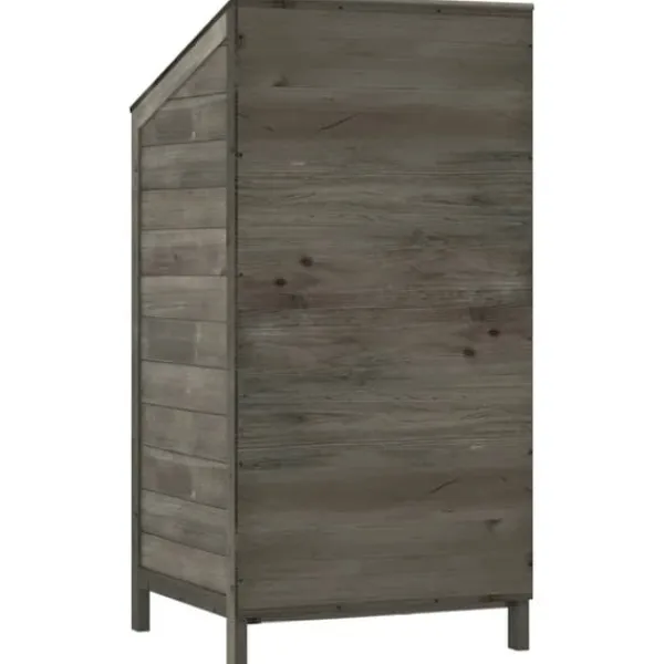 Outlet Trädgårdsbod antracit 55x52x112 cm massivt granträ - Förråd & Redskapsbodar Skjul, Garage & Carports