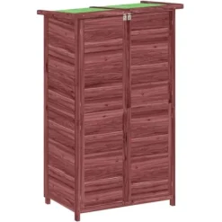 vidaXL Trädgårdsbod mocka-brun 83x57x140 cm massiv furu - Förråd & Redskapsbodar