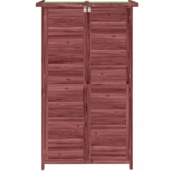 vidaXL Trädgårdsbod mocka-brun 83x57x140 cm massiv furu - Förråd & Redskapsbodar