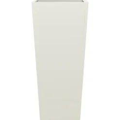 vidaXL Trädgårdskruka vit 35x35x75 cm stål