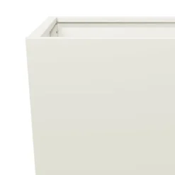 vidaXL Trädgårdskruka vit 35x35x75 cm stål