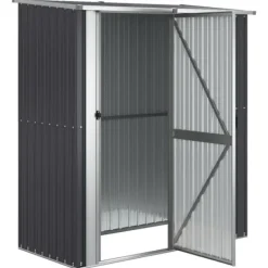 vidaXL Trädgårdsskjul antracit 180,5x97x209,5 cm galvaniserat stål - Förråd & Redskapsbodar