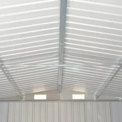vidaXL Trädgårdsskjul antracit 257x990x181 cm galvaniserat stål - Förråd & Redskapsbodar