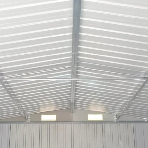 vidaXL Trädgårdsskjul antracit 257x990x181 cm galvaniserat stål - Förråd & Redskapsbodar