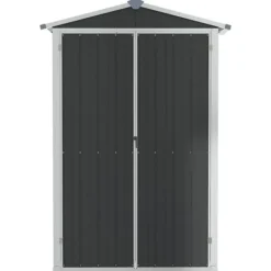 Clearance Trädgårdsskjul antracit 116x45x175 cm galvaniserat stål - Förråd & Redskapsbodar Skjul, Garage & Carports