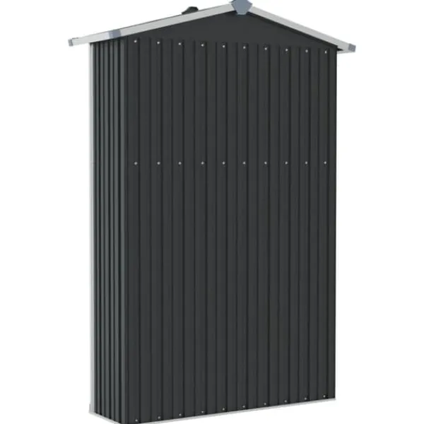 Clearance Trädgårdsskjul antracit 116x45x175 cm galvaniserat stål - Förråd & Redskapsbodar Skjul, Garage & Carports