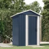 vidaXL Trädgårdsskjul antracit 126x97,5x177 cm galvaniserat stål - Förråd & Redskapsbodar