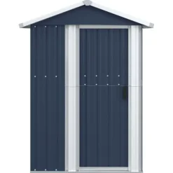 vidaXL Trädgårdsskjul antracit 126x97,5x177 cm galvaniserat stål - Förråd & Redskapsbodar