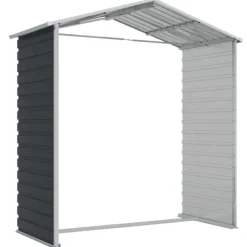 vidaXL Trädgårdsskjul antracit 191x130x198 cm galvaniserat stål - Förråd & Redskapsbodar