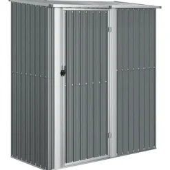 Clearance Trädgårdsskjul grå 180,5x97x209,5 cm galvaniserat stål - Förråd & Redskapsbodar Skjul, Garage & Carports