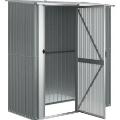 Clearance Trädgårdsskjul grå 180,5x97x209,5 cm galvaniserat stål - Förråd & Redskapsbodar Skjul, Garage & Carports