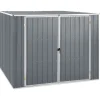 Discount Trädgårdsskjul grå 195x198x159 cm galvaniserat stål - Förråd & Redskapsbodar Skjul, Garage & Carports