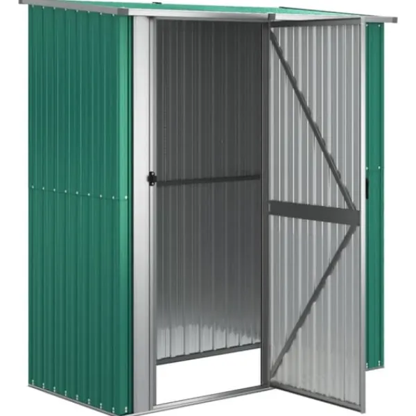 Clearance Trädgårdsskjul grön 180,5x97x209,5 cm galvaniserat stål - Förråd & Redskapsbodar Skjul, Garage & Carports
