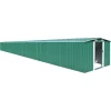 vidaXL Trädgårdsskjul grön 257x990x181 cm galvaniserat stål - Förråd & Redskapsbodar