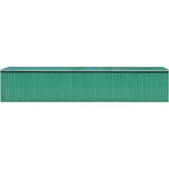 vidaXL Trädgårdsskjul grön 257x990x181 cm galvaniserat stål - Förråd & Redskapsbodar