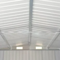 vidaXL Trädgårdsskjul grön 257x990x181 cm galvaniserat stål - Förråd & Redskapsbodar