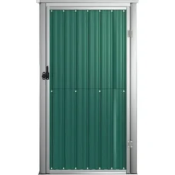 vidaXL Trädgårdsskjul grön 88x89x161 cm galvaniserat stål - Förråd & Redskapsbodar