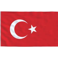 vidaXL Turkiets flagga 90x150 cm