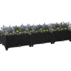 vidaXL Upphöjd odlingslåda 120x40x23 cm polypropen - Krukor & odlingslådor