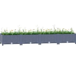 vidaXL Upphöjd odlingslåda 160x40x23 cm polypropen - Krukor & odlingslådor