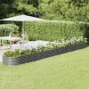 vidaXL Upphöjd Trädgårdssäng Blomlåda Växtlåda Upphöjd Säng Patio Terrass Utomhus Galvaniserat Stål 620x80x36 318944