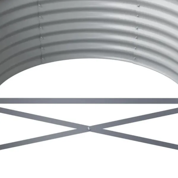 vidaXL Upphöjd Trädgårdssäng Blomlåda Växtlåda Upphöjd Säng Patio Terrass Utomhus Galvaniserat Stål 620x80x36 318944