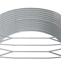 vidaXL Upphöjd Trädgårdssäng Blomkruka Växtlåda Upphöjd Säng Patio Trädgård Terrass Utomhus Grå 367x140x68 cm 319104
