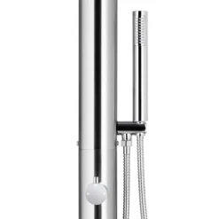 vidaXL Utedusch 220 cm rostfritt stål