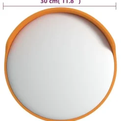 vidaXL Utomhus Konvex Trafikspegel Orange Ø30 cm Polykarbonat 153081
