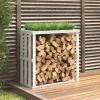 vidaXL Utomhus vedställ Vit 108x52x106 cm Massivt furu 822627