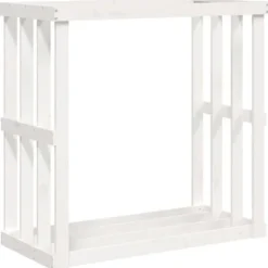 vidaXL Utomhus vedställ Vit 108x52x106 cm Massivt furu 822627