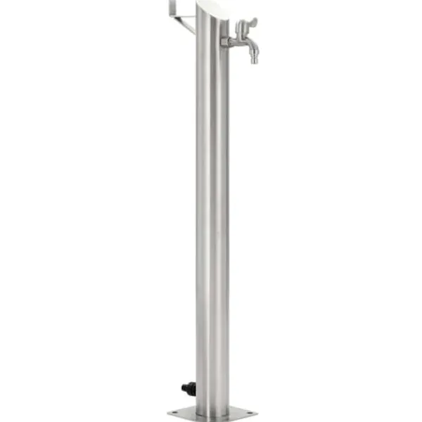 New Vattenpost för trädgården 95 cm rostfritt stål rund - Bevattning Bevattning