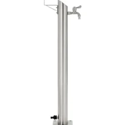 New Vattenpost för trädgården 95 cm rostfritt stål rund - Bevattning Bevattning