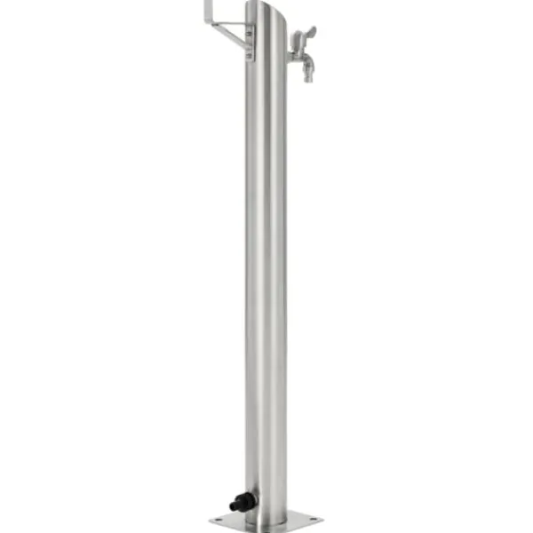 New Vattenpost för trädgården 95 cm rostfritt stål rund - Bevattning Bevattning
