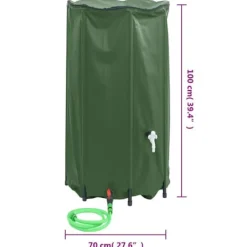 vidaXL Vattentank med kran vikbar 380 L PVC - Bevattning