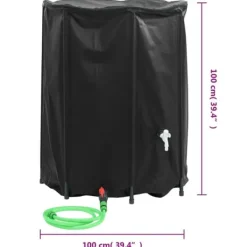 Vattentank med kran vikbar 750 L PVC - Bevattning Regntunnor